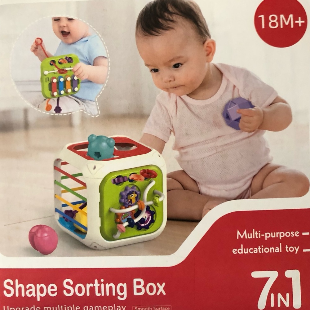 Shape Sorting Box 7 in 1 Multi-purpose Educational Toy.